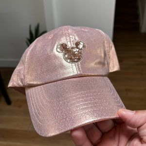Disney Parks Minnie Rose Gold sequined hat.